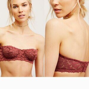Nwt Free People Underwire Love Letters Bra Paprika Size 34B 34C Bralette New